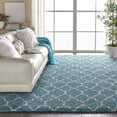 thumbnail image 1 of Nourison Amore Shag Aqua 6'7" x 9'6" Area Rug, (7x10), 1 of 9