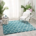 thumbnail image 1 of Nourison Amore Aqua Shag Area Rug AMOR2 6'7" x 6'7", 1 of 8