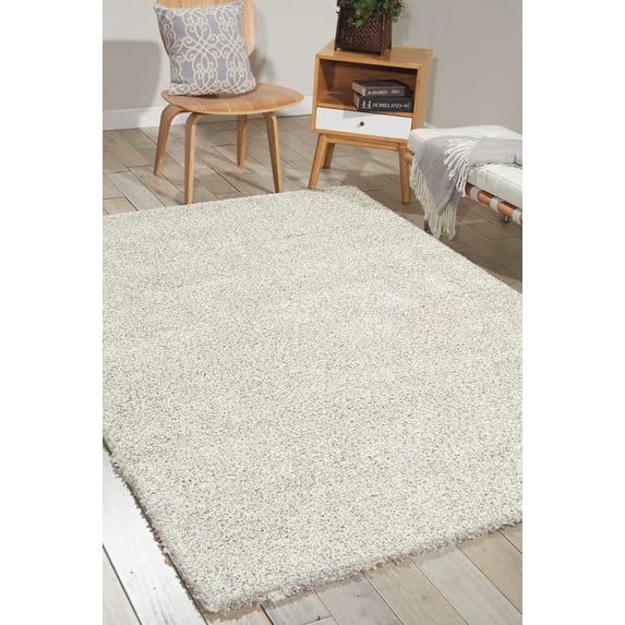 Nourison Amore Solid Bone 5'3" x 7'5" Area Rug, (5x7)