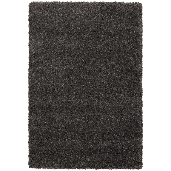 Nourison Amore Dark Grey Shag Area Rug AMOR1 7'10" x 10'10"