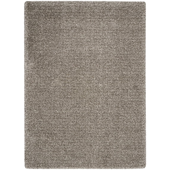 Nourison Amore Stone Shag Area Rug AMOR1 5'3" x 7'5"