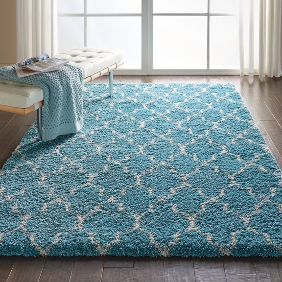 Nourison Home Amore Area Rug, Aqua, 5'3" x 7'5"