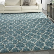 Nourison Amore Trellis Aqua 710 x 1010 Area Rug, 8x11