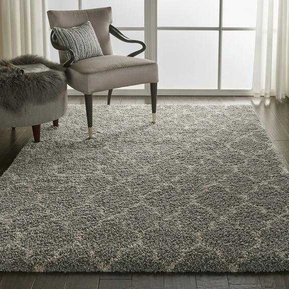 Nourison Amore Trellis Ash 3'11" x 5'11" Area Rug, (4x6)