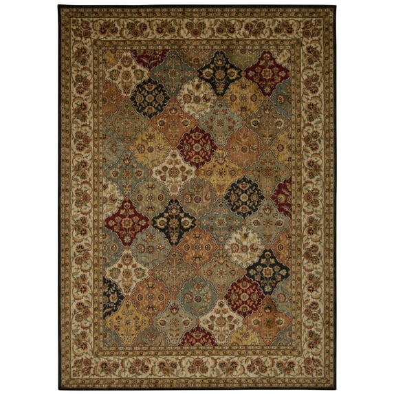 Nourison Ancient Times Area Rug 7'9" x 10'10" 8' x 10' Living Room, Bedroom, Dining Room Beige