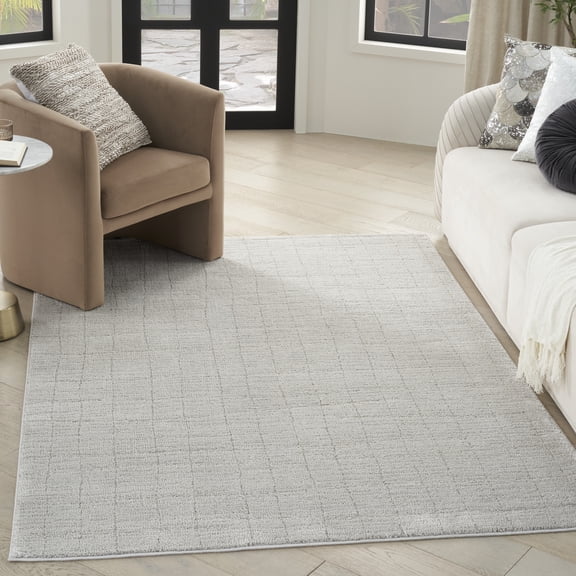 Nourison Andes Abstract Grey 3'11" x 5'11" Area Rug (4x6)