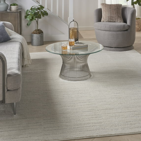Nourison Andes Abstract Ivory Grey 7'10" x 9'10" Area Rug (8x10)