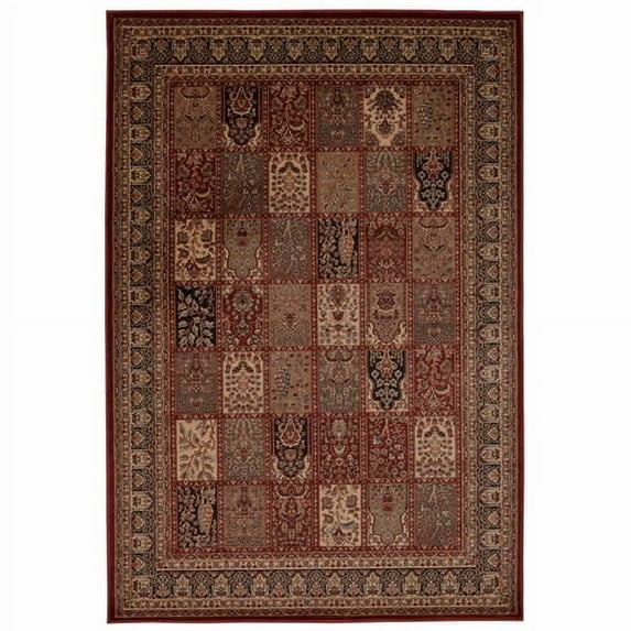 Nourison Ararat Burgundy Area Rug ARA01 3'9" x 5'9"