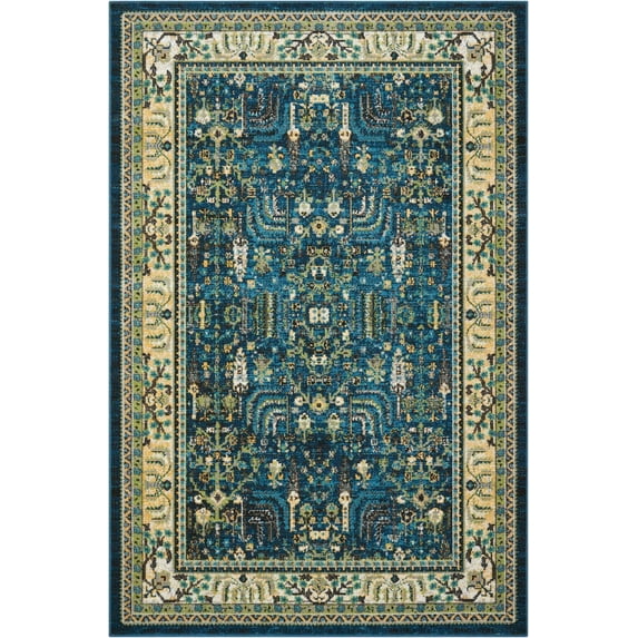 Nourison Aria Teal Area Rug AR003 3'11" x 5'11"