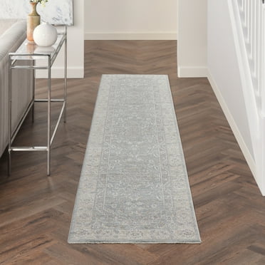 Nourison Asher Persian Blue 2'3" x 10'2" Area Rug, (2x10)