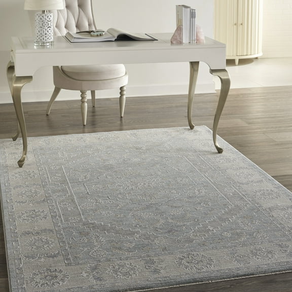 Nourison Asher Persian Blue 5'3" x 7'8" Area Rug, (5x8)