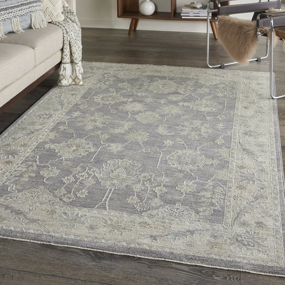 Nourison Asher Persian Charcoal 3'11" x 5'11" Area Rug, (4x6)