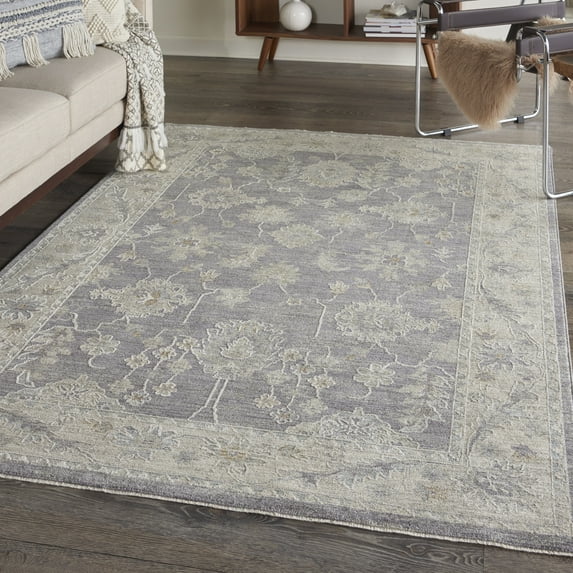 Nourison Asher Persian Charcoal 3'11" x 5'11" Area Rug, (4x6)