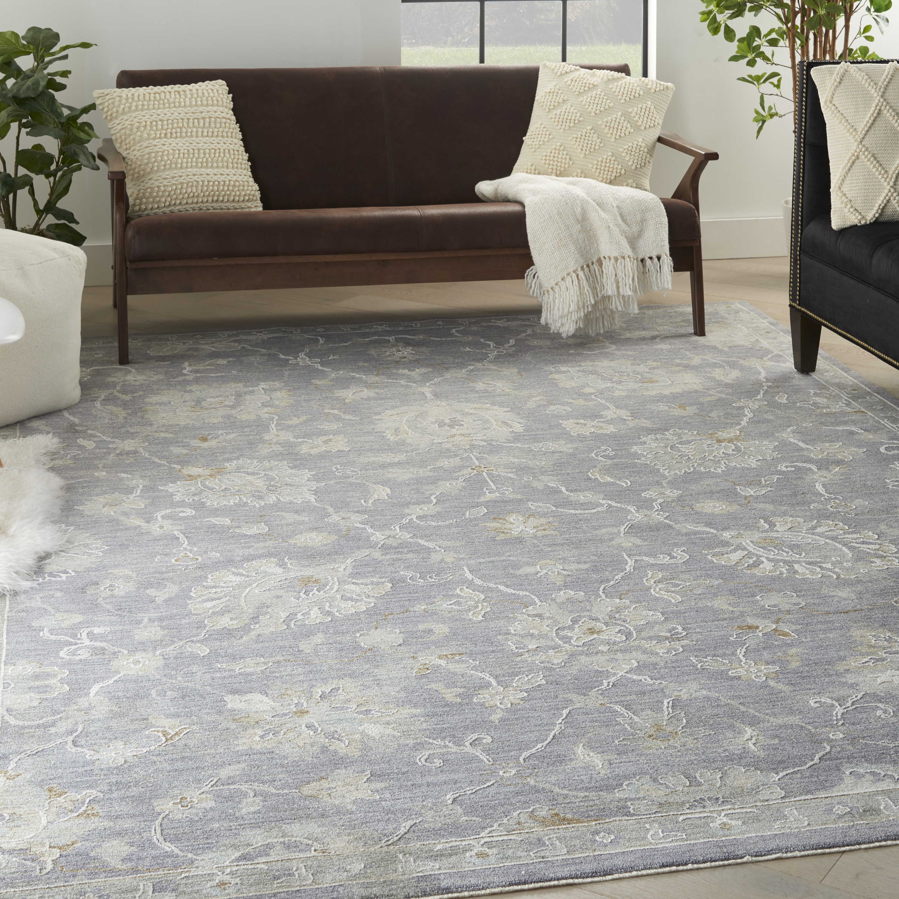 Nourison Asher Persian Charcoal 7'10