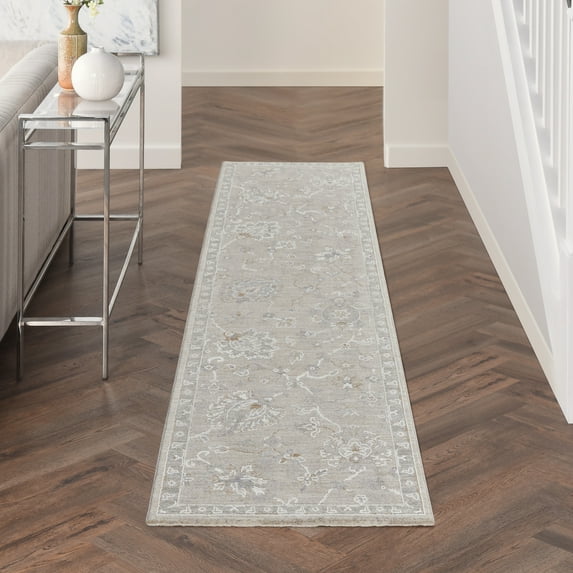 Nourison Asher Persian Light Grey 2'3" x 10'2" Area Rug, (2x10)