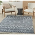 thumbnail image 1 of Nourison Asilah 5'3" x 7'11" Light/Blue/Charcoal Bohemian Indoor Rug Polyester, 1 of 9