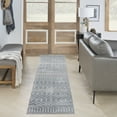 thumbnail image 1 of Nourison Astra Machine Washable 2' x 6' Blue Bohemian Indoor Rug, 1 of 8