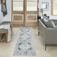 thumbnail image 1 of Nourison Astra Machine Washable 2' x 6' Blue Ivory Vintage Indoor Rug, 1 of 8