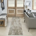 thumbnail image 1 of Nourison Astra Machine Washable 2' x 6' Gold Grey Vintage Indoor Rug, 1 of 8