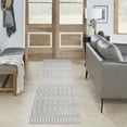 thumbnail image 1 of Nourison Astra Machine Washable 2' x 6' Grey Bohemian Indoor Rug, 1 of 8