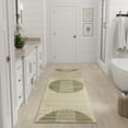 thumbnail image 1 of Nourison Astra Machine Washable 2' x 6' Ivory Olive Mid-Century Modern Indoor Rug, 1 of 8