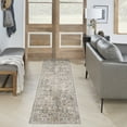 thumbnail image 1 of Nourison Astra Machine Washable 2' x 6' Silver Taupe Vintage Indoor Rug, 1 of 8