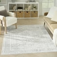 thumbnail image 1 of Nourison Astra Machine Washable 4' x 6' Light Grey Vintage Indoor Rug, 1 of 9