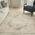 thumbnail image 1 of Nourison Astra Machine Washable 5'3" x 7' Beige Vintage Indoor Rug, 1 of 9