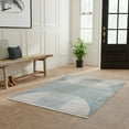 thumbnail image 1 of Nourison Astra Machine Washable 5'3" x 7' Blue Mid-Century Modern Indoor Rug, 1 of 9