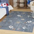 thumbnail image 1 of Nourison Astra Machine Washable 5'3" x 7' Blue Multicolor Kids Indoor Rug, 1 of 9