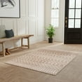 thumbnail image 1 of Nourison Astra Machine Washable 5'3" x 7' Taupe Bohemian Indoor Rug, 1 of 9