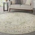 thumbnail image 1 of Nourison Astra Machine Washable 5'3" x Round Blue Green Vintage Indoor Rug, 1 of 10