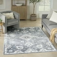 thumbnail image 1 of Nourison Astra Machine Washable 5'3" x 7' Denim Vintage Indoor Rug, 1 of 9