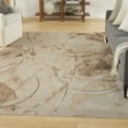 thumbnail image 1 of Nourison Astra Machine Washable 6'7" x 9' Beige Modern Indoor Rug, 1 of 9