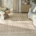 thumbnail image 1 of Nourison Astra Machine Washable 6'7" x 9' Taupe Bohemian Indoor Rug, 1 of 9