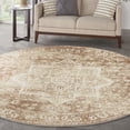 thumbnail image 1 of Nourison Astra Machine Washable 7'10" x Round Rust Vintage Indoor Rug, 1 of 9