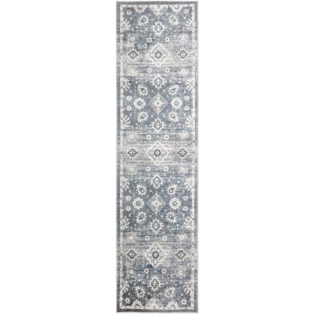 Nourison Astra Machine Washable 2'2" x 8' Denim Vintage Indoor Flatweave Rug