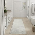 thumbnail image 1 of Nourison Astra Machine Washable 2'2" x 8' Grey Vintage Indoor Rug, 1 of 8