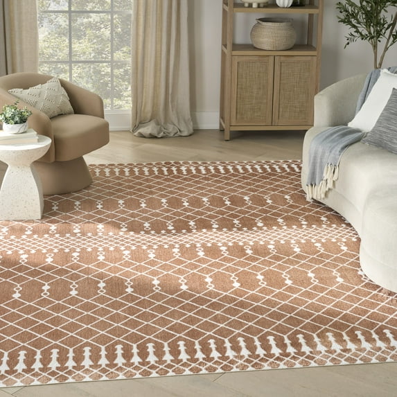 Nourison Astra Machine Washable 9' x 12' Copper Bohemian Indoor Rug