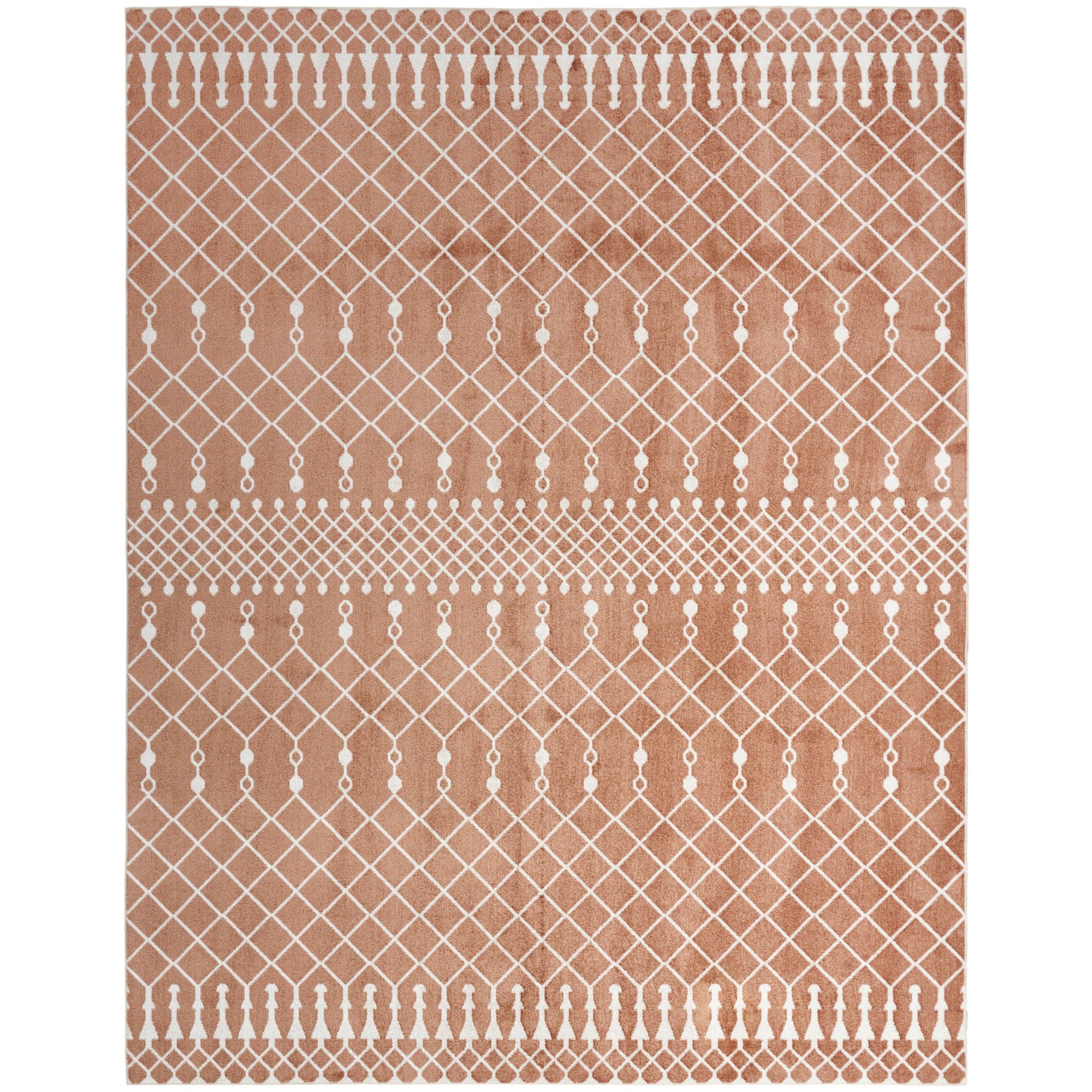 Nourison Astra Machine Washable 9' x 12' Copper Bohemian Indoor Flatweave Rug
