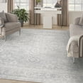thumbnail image 1 of Nourison Astra Machine Washable 9' x 12' Light Grey Vintage Indoor Rug, 1 of 9