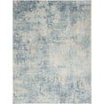 thumbnail image 1 of Nourison Astra Machine Washable Abstract Blue Ivory 7'10" x 10' Area Rug (8x10), 1 of 10