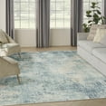 thumbnail image 1 of Nourison Astra Machine Washable Abstract Blue Ivory 9' x 12' Area Rug (9x12), 1 of 9
