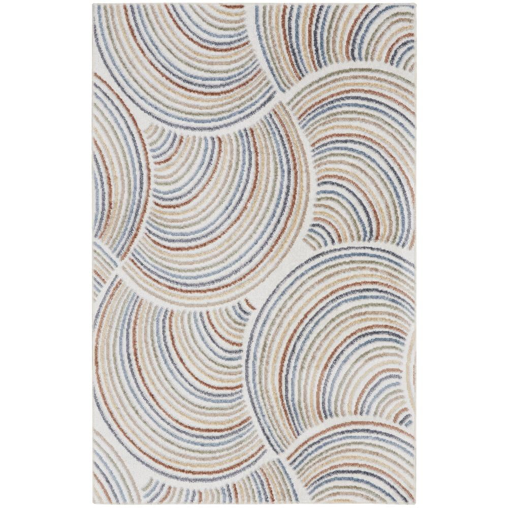 Astra Multicolor Wool and Synthetic 2'2" x 4' Abstract Rug