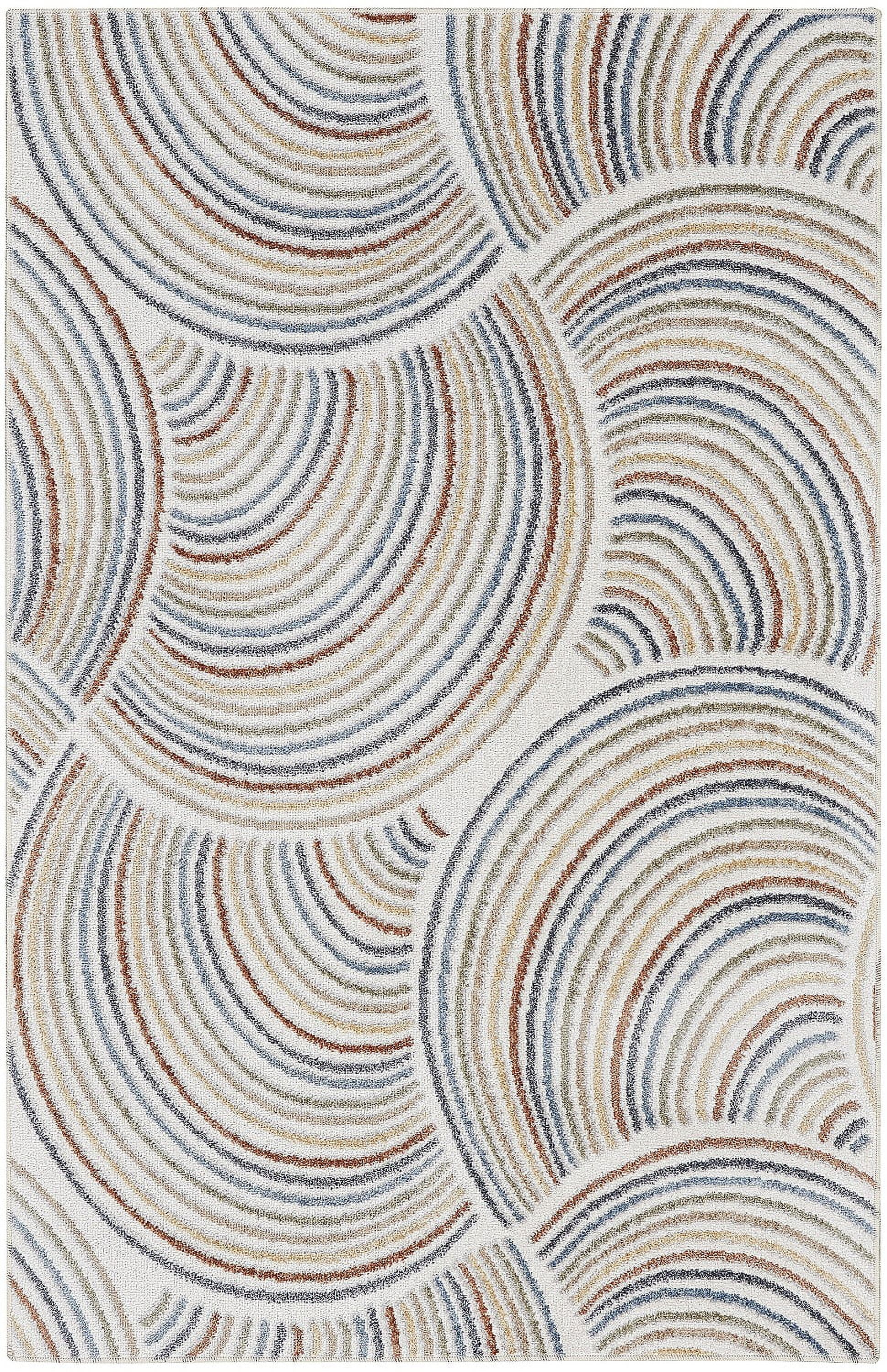 Astra Multicolor Wool and Synthetic 2'2" x 4' Abstract Rug
