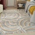 thumbnail image 1 of Nourison Astra Machine Washable Abstract Ivory/Multi 5'3" x 7' Area Rug, (5x7), 1 of 9