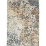 Nourison Astra Machine Washable Abstract Multicolor 5'3" x 7' Area Rug, (5x7)