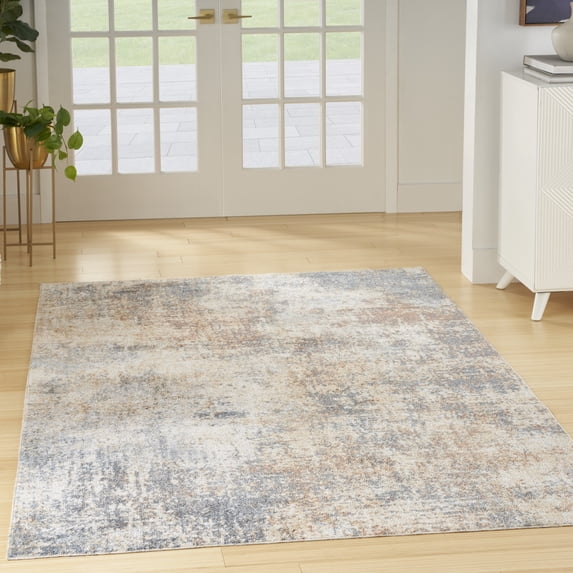 Nourison Astra Machine Washable Abstract Multicolor 6'7" x 9' Area Rug (7x9)