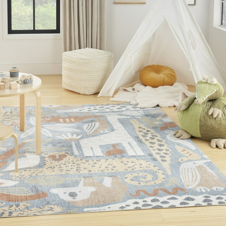 Joy Carpets Wild About Books 5 x 8 Multi-color Indoor Kids Area Rug Joy Carpets Wild About Books 5 x 8 Multi-color Indoor Kids Area Rug