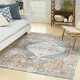 thumbnail image 1 of Nourison Astra Machine Washable Bohemian Denim Multi 5'3" x 7' Area Rug, (5x7), 1 of 9